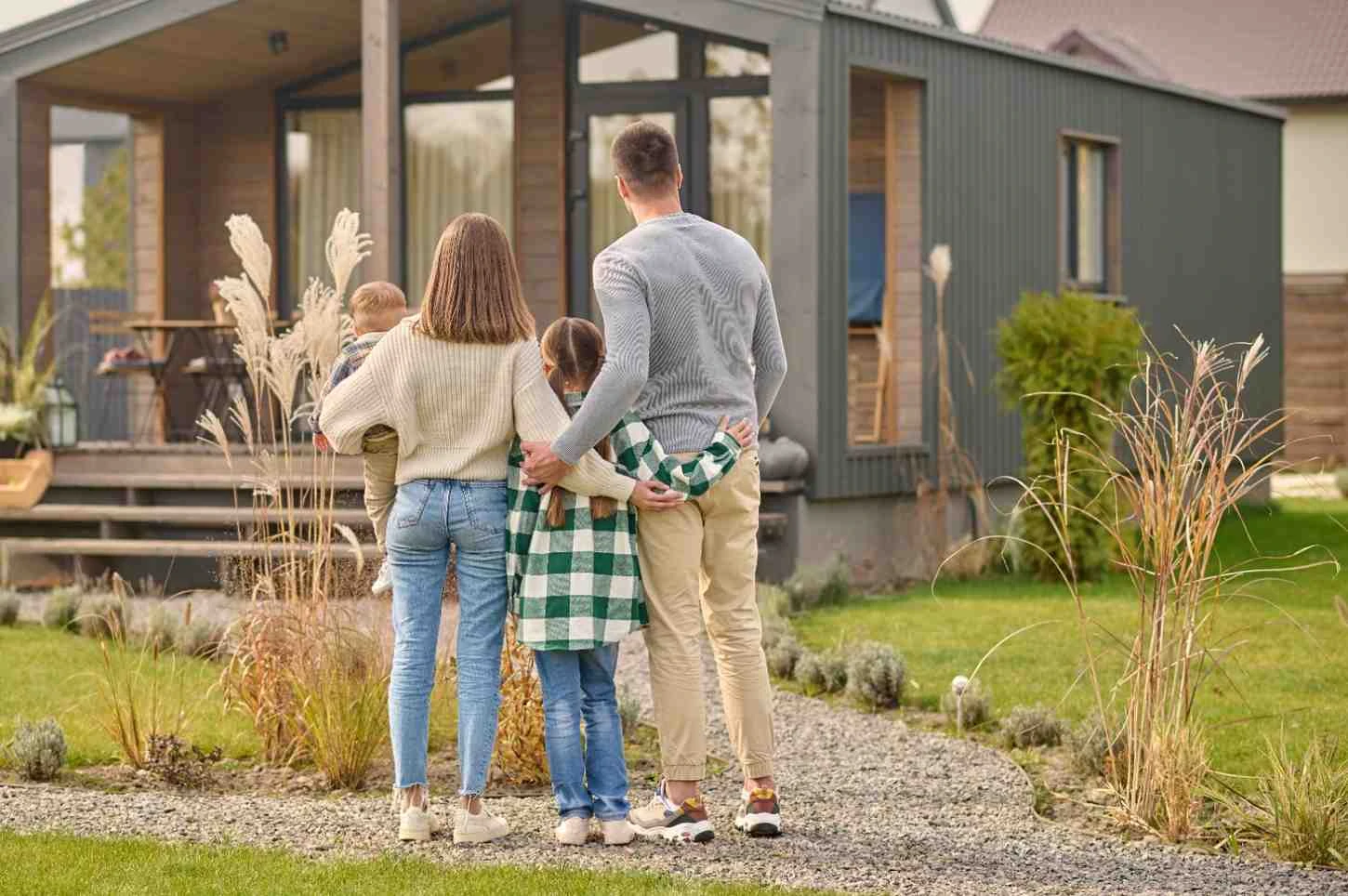 Family enjoying their home together